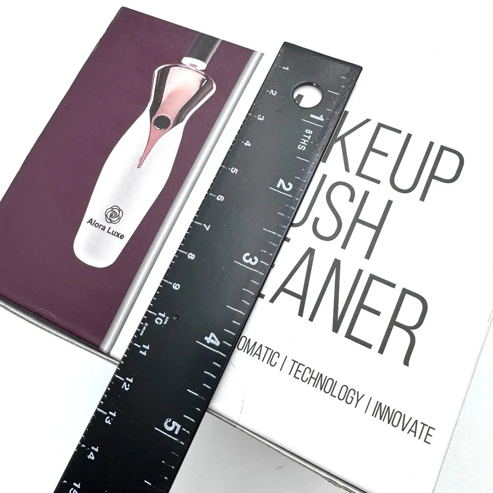 ALORA LUXE NEW Automatic Makeup Brush Cleaner Portable USB White Rose‎ Gold